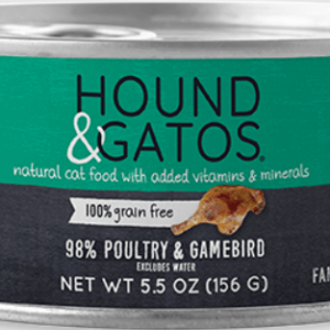 Hound & Gatos Gamebird Recipe Canned Food for Cats - 5.5oz