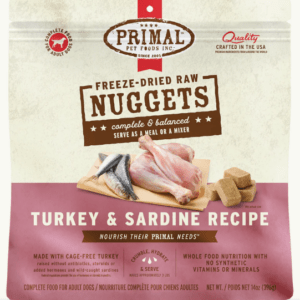 Primal Freeze Dried Turkey & Sardine Formula for Adult Dogs