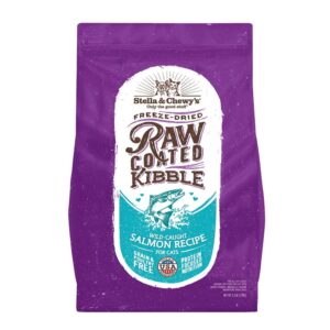 Stella & Chewys Raw Coated Wild-Caught Salmon Kibble for Adult Cats