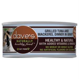 Dave's Naturally Healthy Grain Free Tuna & Mackerel in Gravy Canned Food for Adult Cats