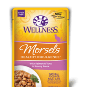 Wellness Healthy Indulgence Salmon & Tuna Morsels Pouches for Adult Cats