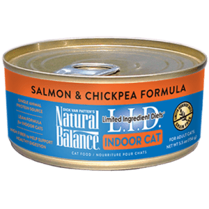 Natural Balance Limited Ingredient Diet Indoor Salmon & Chickpea Canned Food for Adult Cats