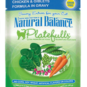 Natural Balance Platefulls Chicken & Giblets Pouches for Adult Cats