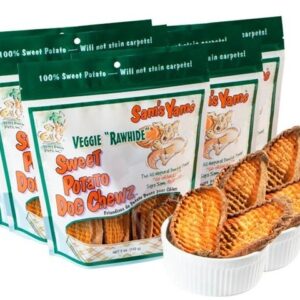 Sam's Yams Sweet Potato Big Boyz Veggie Rawhide Chews for Dogs