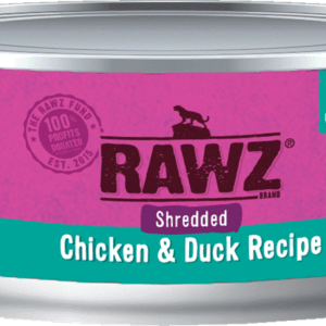 RAWZ Shredded Chicken & Duck Canned Food for Cats