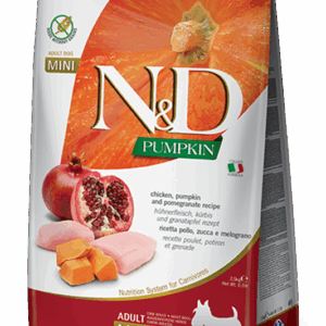 Farmina N&D Pumpkin:  Chicken & Pomegranate Dry Food for Mini Adult Dogs - 5.5lbs
