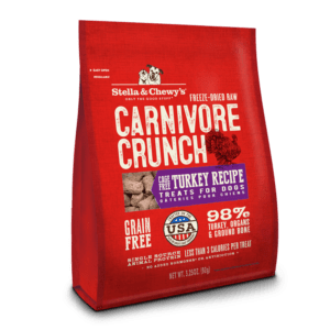 Stella & Chewys Carnivore Crunch Cage Free Turkey Treats for Dogs
