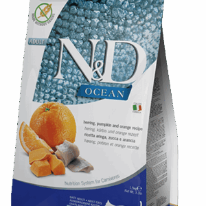Farmina N&D Ocean: Herring, Pumpkin & Orange Dry Food for Adult Cats
