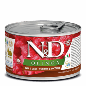 Farmina N&D Quinoa: Skin & Coat Venison Canned Food for Adult Dogs - 10oz
