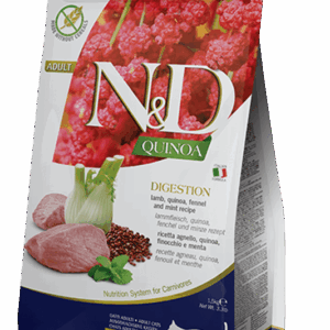 Farmina N&D Quinoa: Digestion Lamb Dry Food for Adult Cats - 3.3lbs