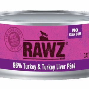 RAWZ 96% Turkey & Turkey Liver Pate Canned Food for Cats