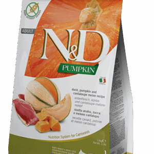 Farmina N&D Pumpkin: Duck & Cantaloupe Dry Food for Adult Cats - 3.3lbs