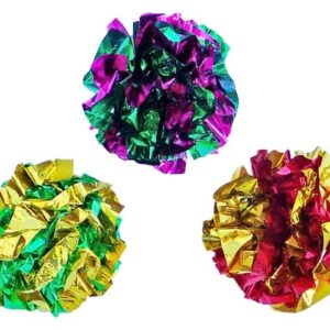 Assorted Mylar Crinkle Balls x10