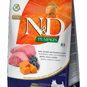 Farmina N&D Pumpkin:  Lamb & Blueberry Dry Food for Mini Adult Dogs