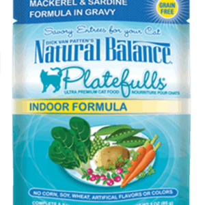 Natural Balance Platefulls Indoor Mackerel & Sardine Pouches for Adult Cats