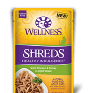 Wellness Healthy Indulgence Chicken & Turkey Shreds Pouches for Adult Cats