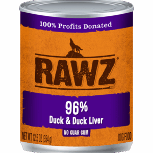 RAWZ 96% Duck & Duck Liver Canned Food for Dogs