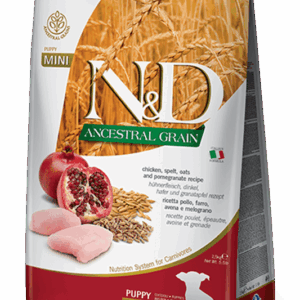 Farmina N&D Ancestral Grain: Chicken & Pomegranate Kibble for Mini Puppies - 5.5lbs