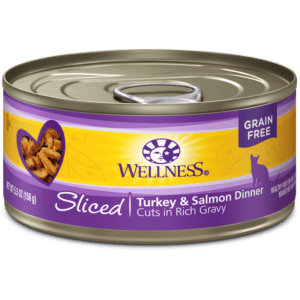 Wellness Turkey & Salmon Sliced Canned Food for Adult Cats