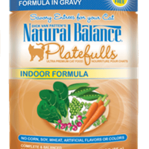 Natural Balance Platefulls Indoor Duck, Chicken & Pumpkin Pouches for Adult Cats