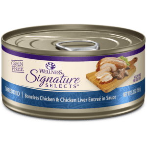 Wellness CORE Signature Selects Shredded Chicken & Chicken Liver Canned Food for Adult Cats