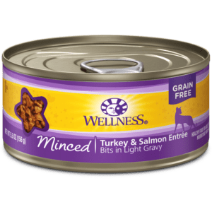 Wellness Turkey & Salmon Minced Canned Food for Adult Cats