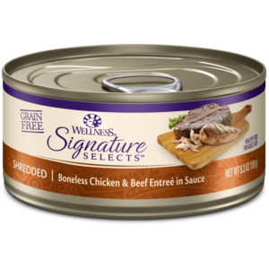 Wellness CORE Signature Selects Shredded Chicken & Beef Canned Food for Adult Cats