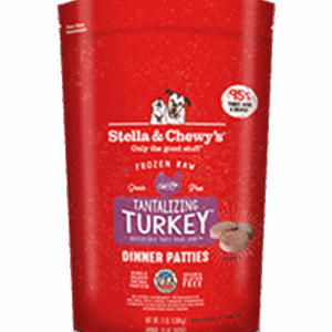 Stella & Chewys Frozen Raw Turkey Patties for Adult Dogs - 6lbs