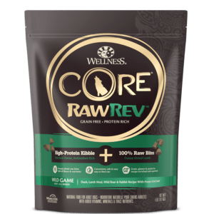 Wellness CORE RawRev Wild Game + 100% Raw Lamb Dry Food for Adult Dogs - 4lbs