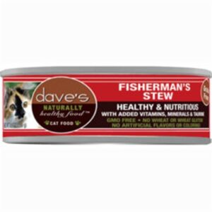 Dave's Naturally Healthy Grain Free Shredded Fisherman's Stew Canned Food for Adult Cats - 5.5oz