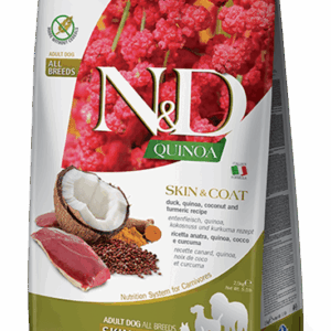 Farmina N&D Quinoa: Skin/Coat Duck Dry Food for Adult Dogs - 5.5lbs
