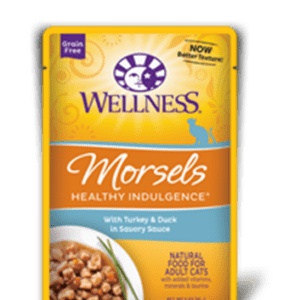 Wellness Healthy Indulgence Turkey & Duck Morsels Pouches for Adult Cats