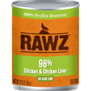 RAWZ 96% Chicken & Chicken Liver Canned Food for Dogs