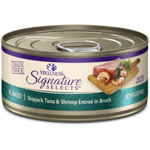 Wellness Signature Selects Flaked Skipjack Tuna & Shrimp Canned Food for Adult Cats