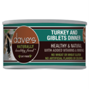 Dave's Naturally Healthy Grain Free Turkey & Giblets Canned Food for Adult Cats