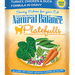 Natural Balance Platefulls Turkey, Chicken & Duck Pouches for Adult Cats