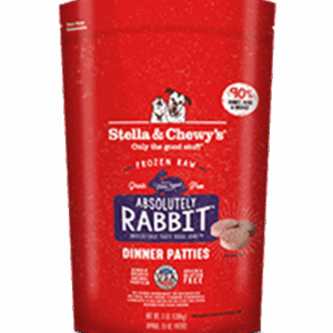 Stella & Chewys Frozen Raw Rabbit Patties for Adult Dogs - 6lbs