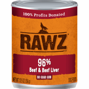 RAWZ 96% Beef & Beef Liver Canned Food for Dogs