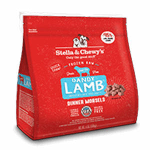 Stella & Chewys Raw Frozen Lamb Morsels for Adult Dogs - 4lbs