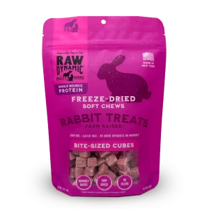 Raw Dynamic Freeze-Dried Rabbit Treats for Pets - 1.5oz