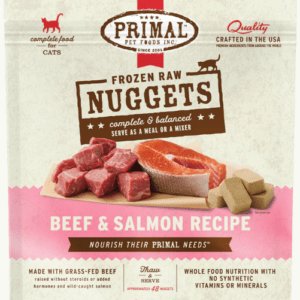 Primal Raw Frozen Beef & Salmon Formula for Cats - 3lbs