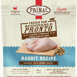 Primal Pronto Raw Frozen Rabbit Formula for Cats - 1lb