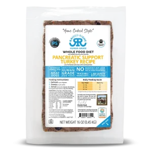 Raised Right Frozen Raw Turkey Pancreas Support for Dogs - 1lb