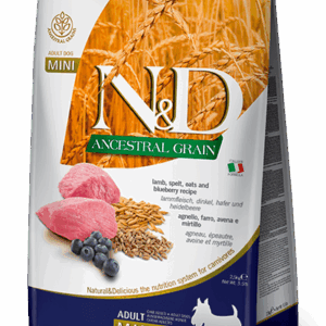 Farmina N&D Ancestral Grain: Lamb & Blueberry for Mini Adult Dogs - 5.5lbs